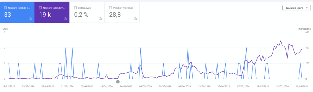 Résultats SEO site vitrine
